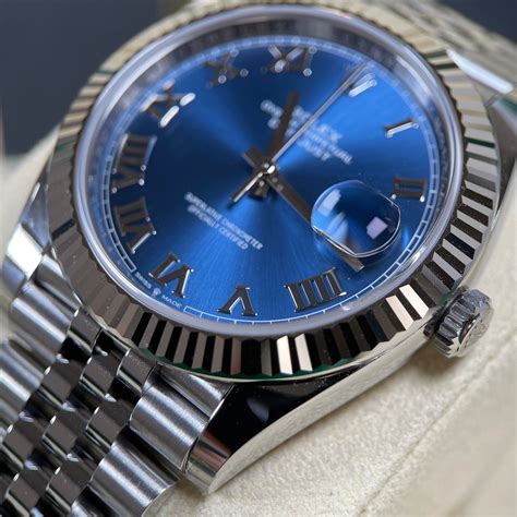 rolex azurro blue|2021 rolex datejust 41.